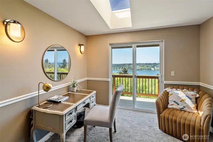 Home Office or Sitting Room with access to the upper deck