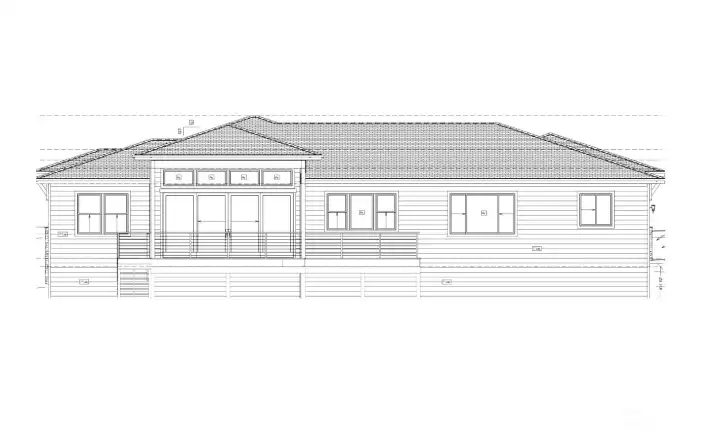 Rear of home, lake facing