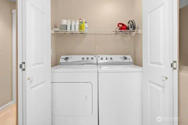 Laundry Room is upstairs convenient to serve the 2 bedrooms