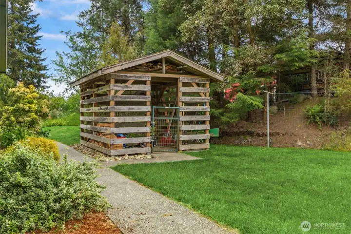 Wood shed.