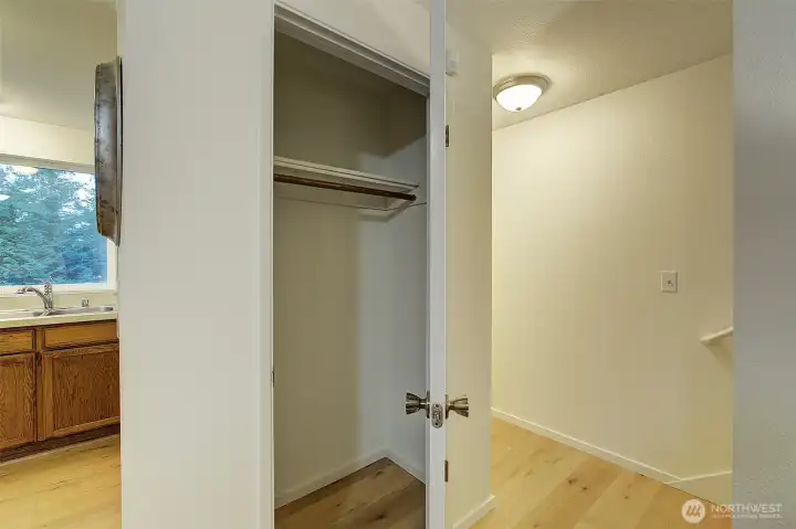 Coat closet or re-fit as a pantry!