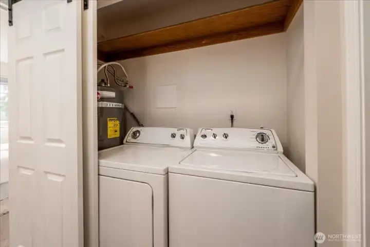 Full size, in-unit washer and dryer.