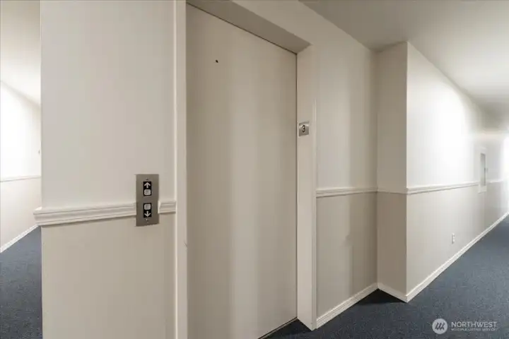 Convenient elevator is just around the corner from your unit.