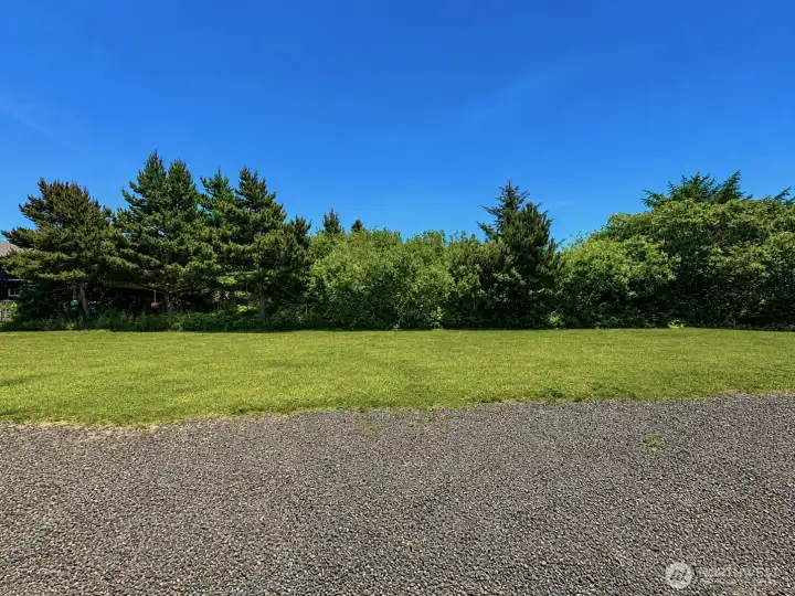 RV Ready with Gravel gravel parking for RV  and plenty of grass