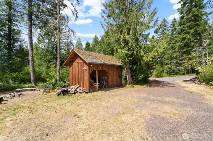 Storage and wood shed