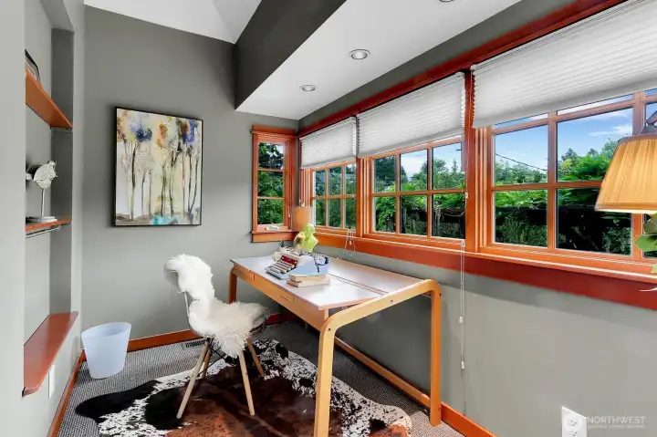 Office space off the primary bedroom area Office space off the primary bedroom area