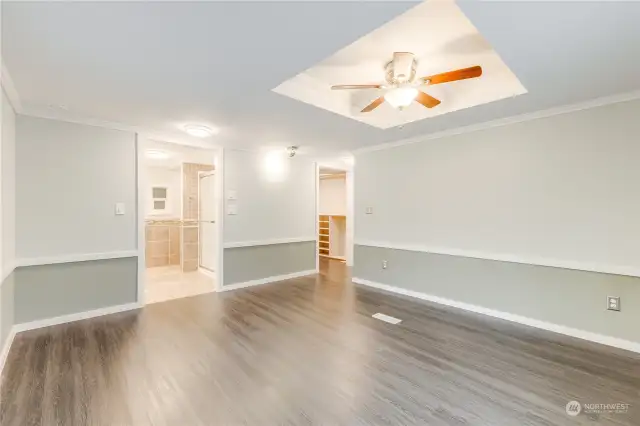 Primary Bedroom with ceiling fan