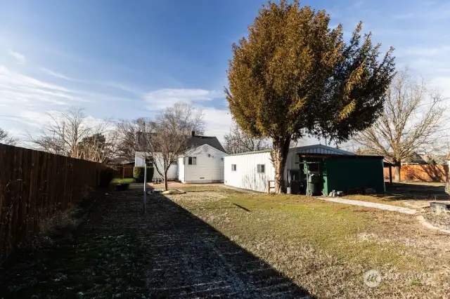 Big back yard with alley access