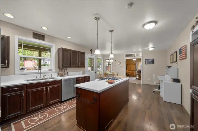 Ample counter and cabinet space. All appliances convey.