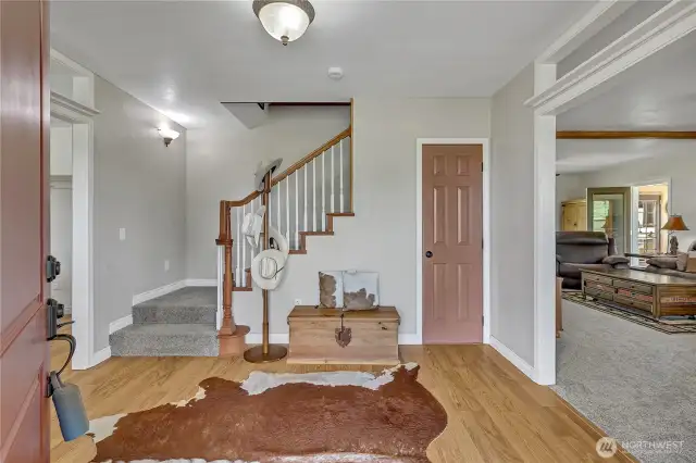 Enter into a large foyer.