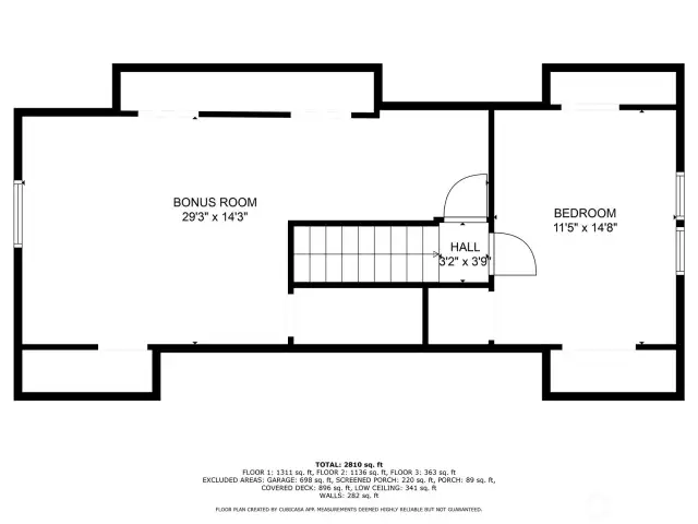 Upper Level 2 - 1,100 sf of unfinished potential!