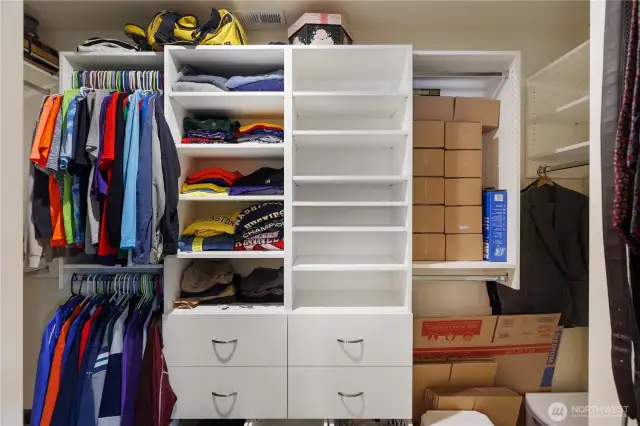 Custom NW Closet walk in closet - primary closet