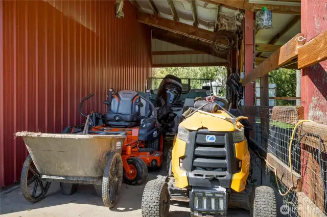 covered storage for equipment and parking