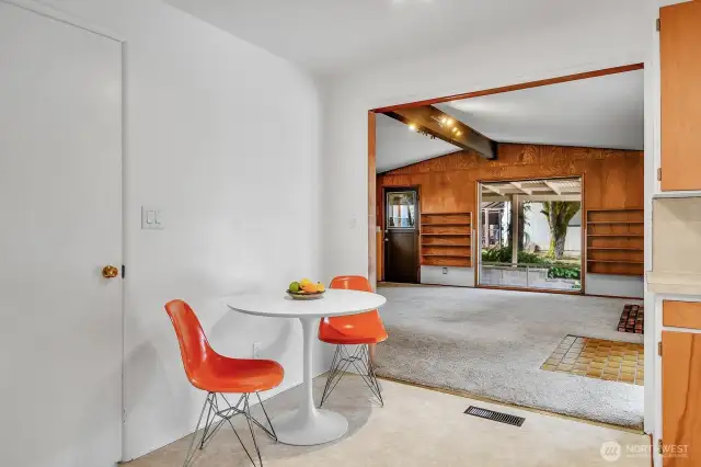 Familyroom opens off kitchen