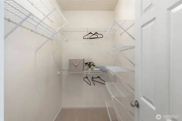 Walk-in closet in the 2nd bedroom.