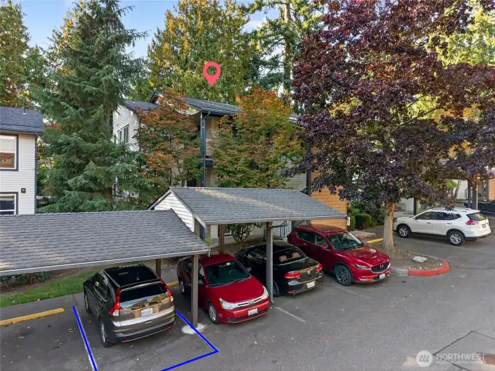 Covered reserved parking
