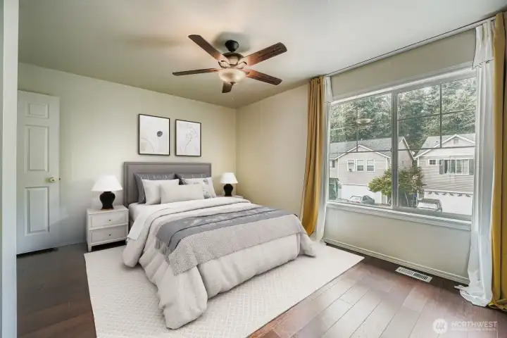 Upstairs Jr. Suite like Bedroom with private bath *Virtually Stagged*