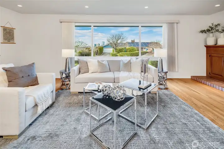 North facing window with view of DT Bellevue