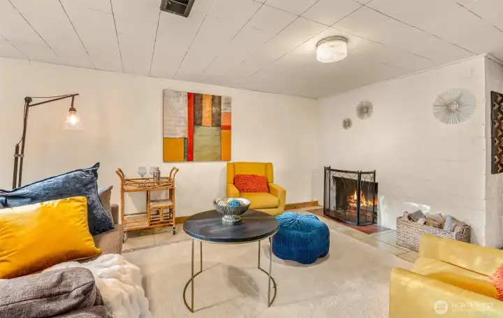 The lower level has so much space for fun.