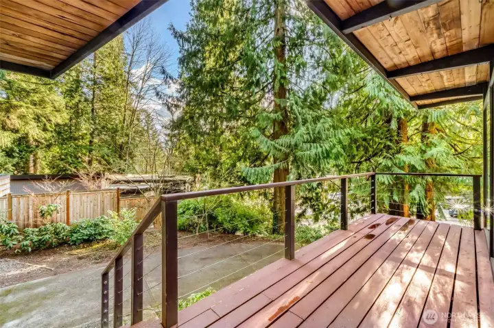 Expansive deck where you can bird watch