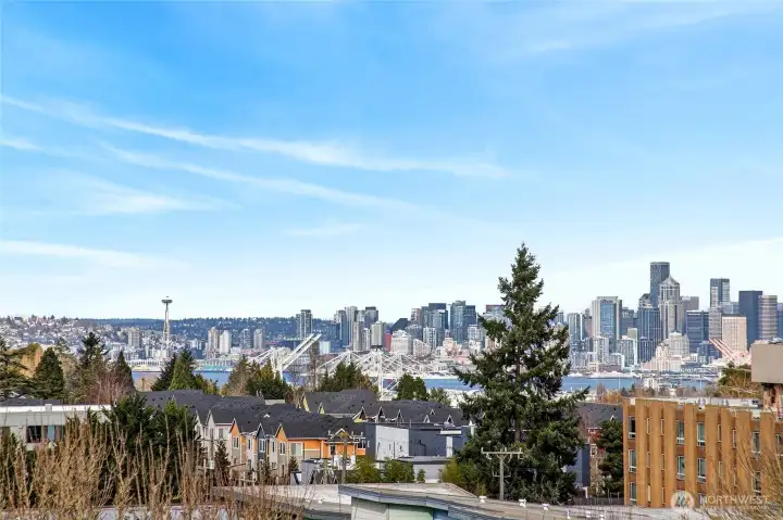 Fantastic views of the iconic Seattle City Skyline from your Rooftop Deck and Windows!