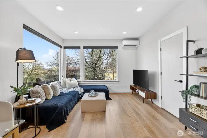 Cozy Living Space with Territorial Views and Half Bath.