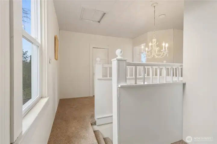 Top of stairs to 2nd floor