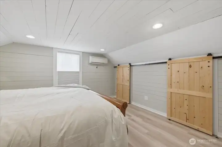 Bedroom 2 storage and closet space.