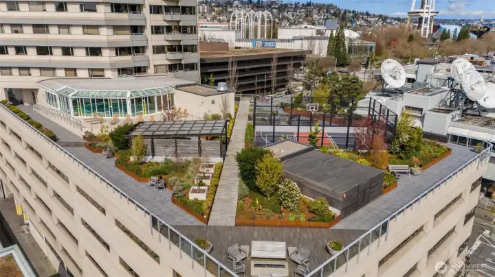 Drone view of exterior amenities!