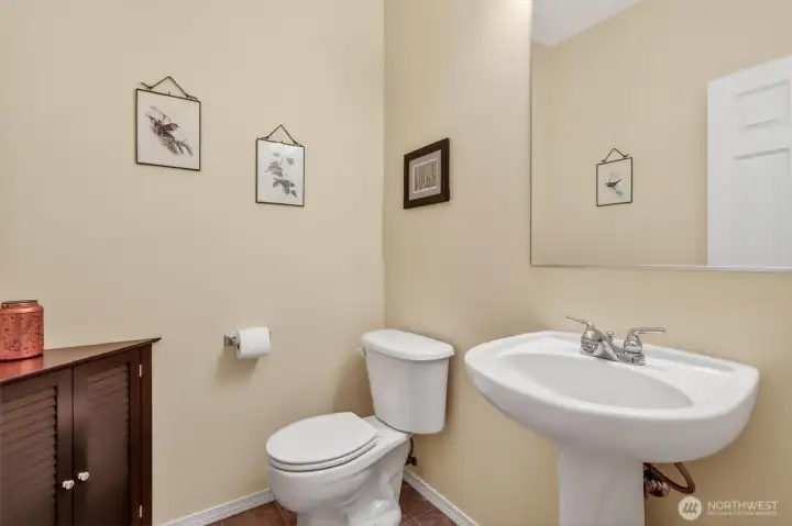 Half bath on main level.