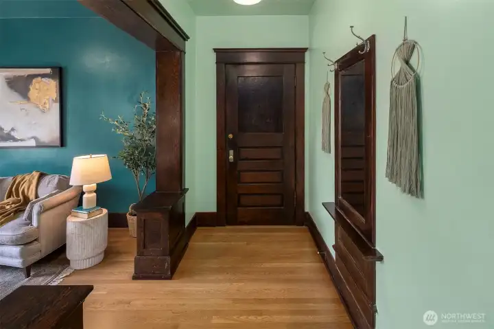 A proper entry into your home, with room to remove shoes and hang coats, hug hello and goodbye! A proper entry into your home, with room to remove shoes and hang coats, hug hello and goodbye!