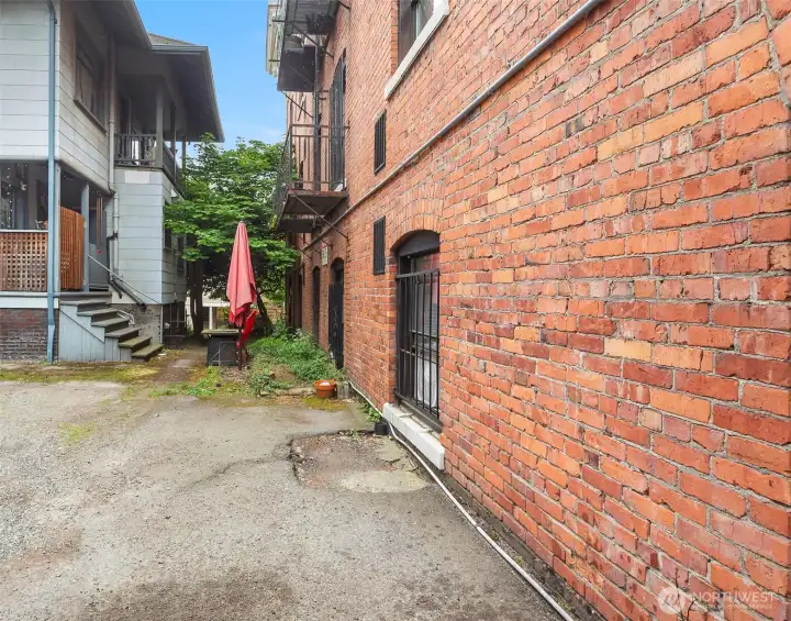 The parking space for the unit is shown here. It's on the East side of the building and can fit a large car (current owners had a Bronco) The parking space for the unit is shown here. It's on the East side of the building and can fit a large car (current owners had a Bronco)