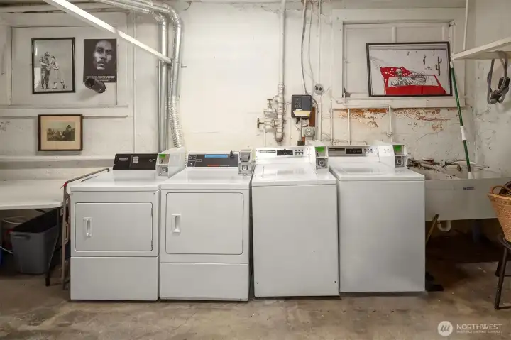 Communal laundry makes a boring chore a little more fun! Communal laundry makes a boring chore a little more fun!