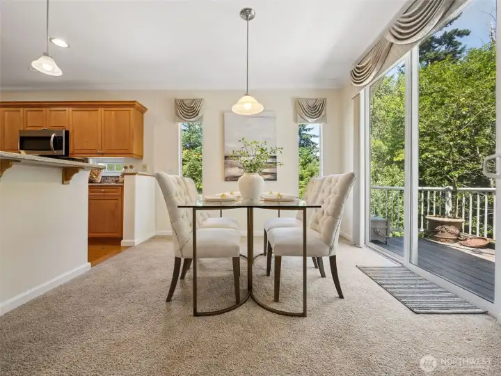Dining area can accommodate 8-10 guests, plus room at the counter if needed! Wonderful entertaining space...