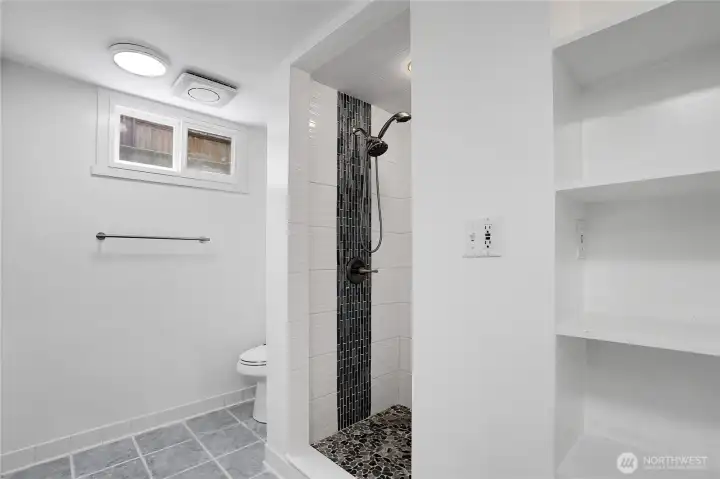 Updated 3/4 bathroom on lower level with shower