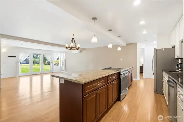 Open concept living makes this home live larger than its footprint.