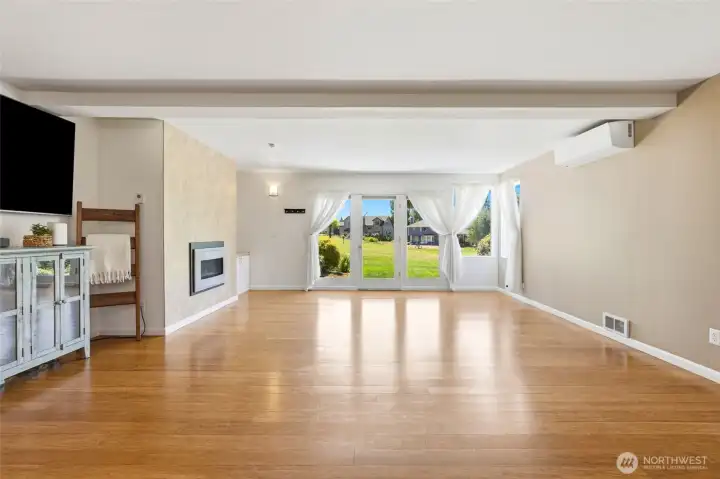 Efficient Mini-split system heats and cools this home for year-round comfort.