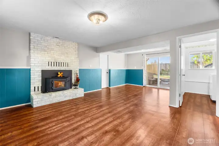 Family room has patio access via slider Family room has patio access via slider