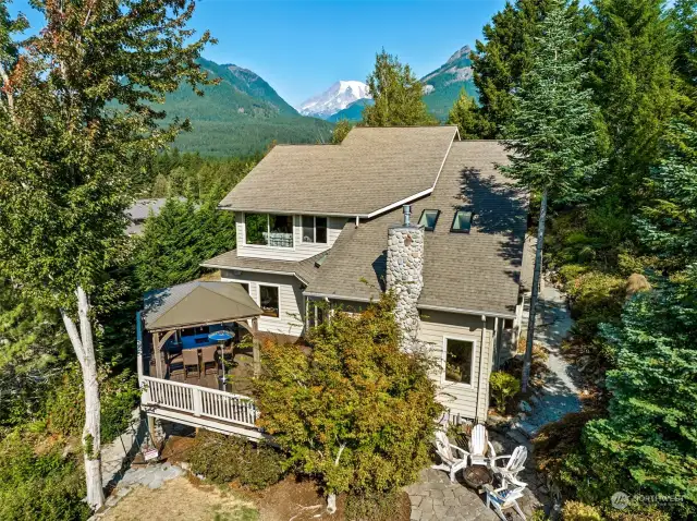 Main home with stunning Mt Rainier views