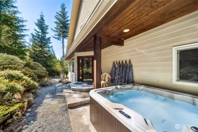Main home with new hot tub