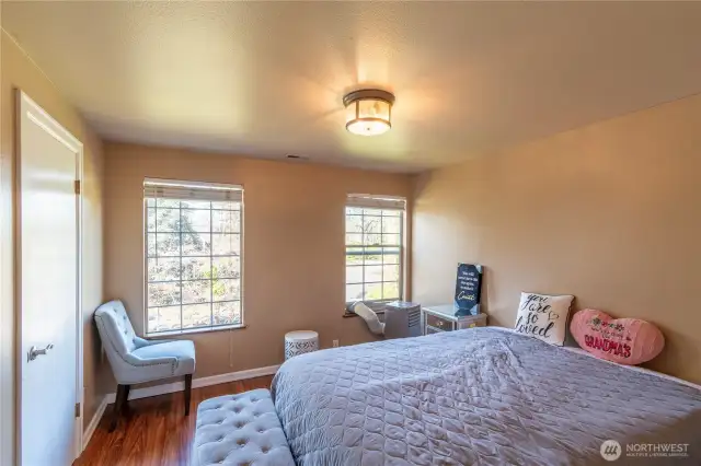 Total four bedrooms, this bedroom at the front of the home with large walk in closet.