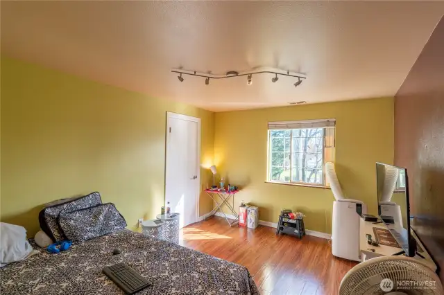 Four Bedrooms upstairs. This bedroom is at the back of the home. Large walk in closet.
