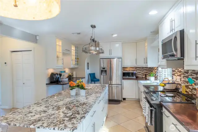 Great view of the kitchen.