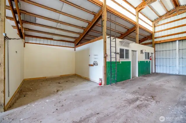 Interior of Barn - heated wash rack, tack room & storage room