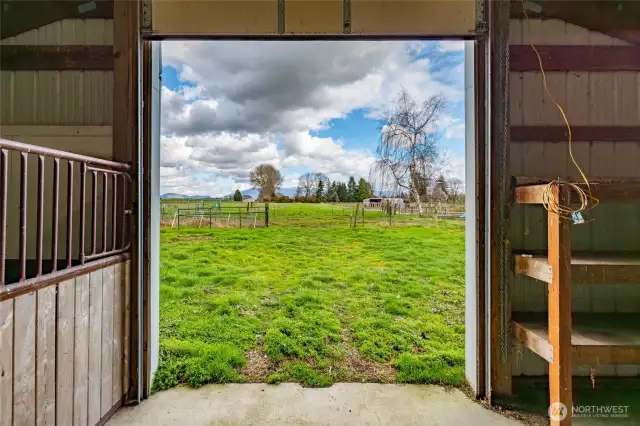 Back of Barn Opening to pastures