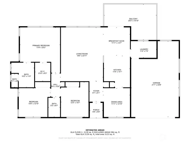 Floor Plan (Estimated Dimensions)