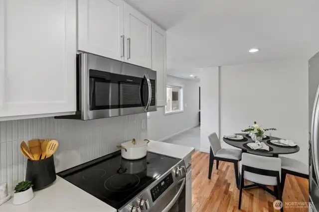 Dining area next to kitchen