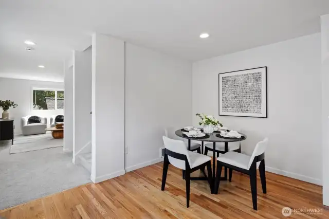 Easy flow from dining to living