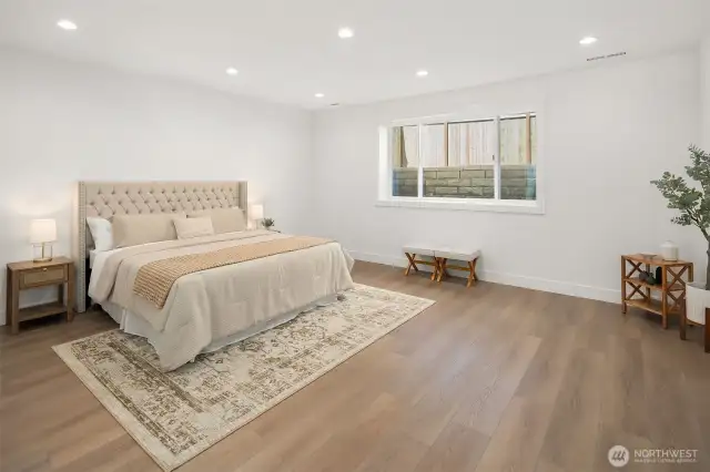 lower level extra large bedroom