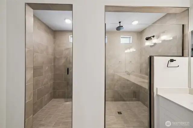 Actual home: Walk-in shower